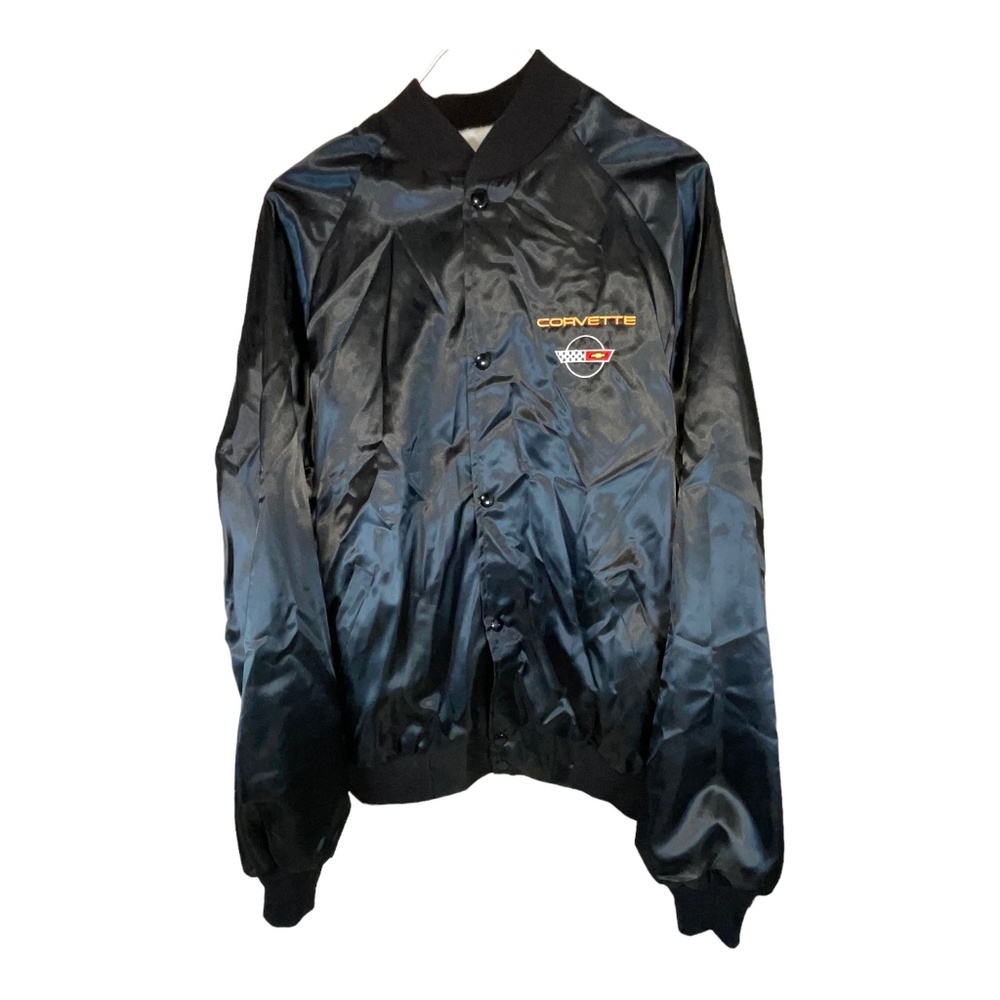 VTG 80’s Westark Chevrolet Corvette Satin Jacket Embroidered Size Med